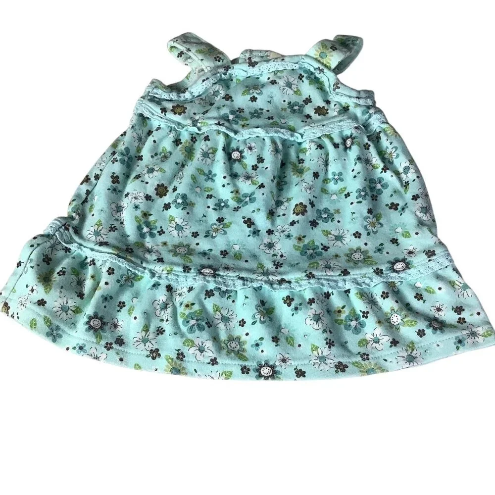 Classic Pooh By Disney Baby‎ Floral Sleeveless Dress Size 3 M Flowers Cotton